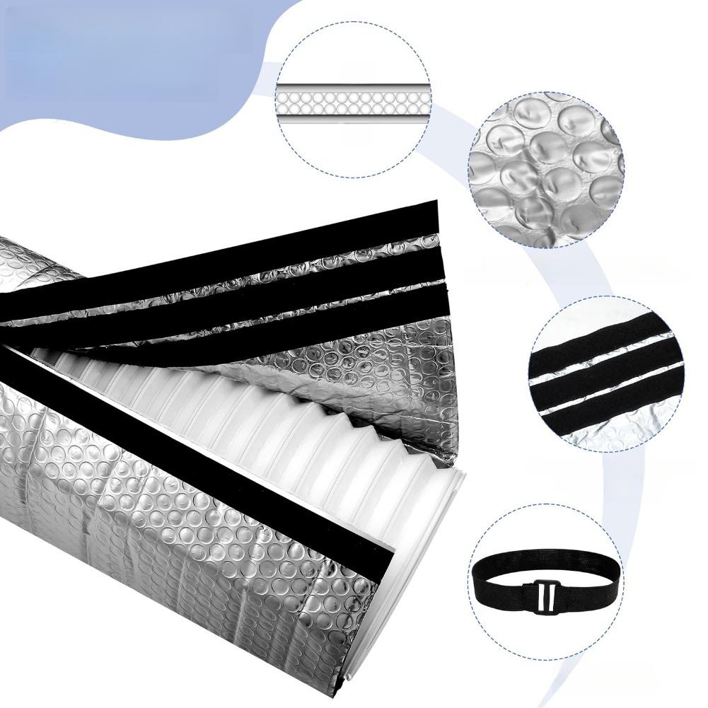 Portable Air Conditioner Hose Cover Exhaust- Pipe Protection Cover With Insulated Aluminum Foil AC Hose Cover