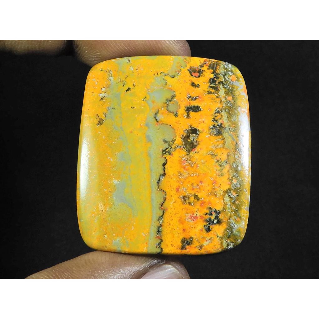32X38X04MM Natural Bumble Bee Jasper Octagon Cabochon Loose Gemstone 69Cts. D-103