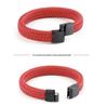 Czerwona skórzana pleciona bransoletka dla mężczyzn – Modny czerwony sznurek, prezent na Rok Benming, Rok Węża.