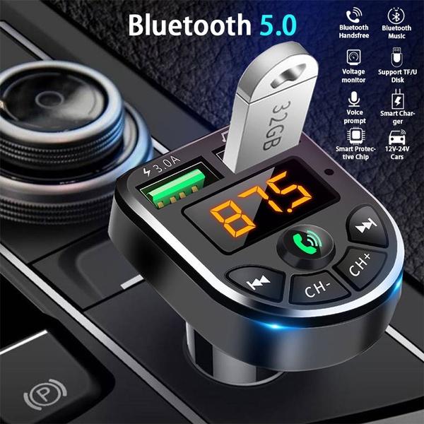 

Bluetooth 5,0 FM-передатчик автомобильный комплект MP3 модулятор плеер беспроводной громкой связи аудио приемник Dual USB быстрое зарядное устройство 3.1A
