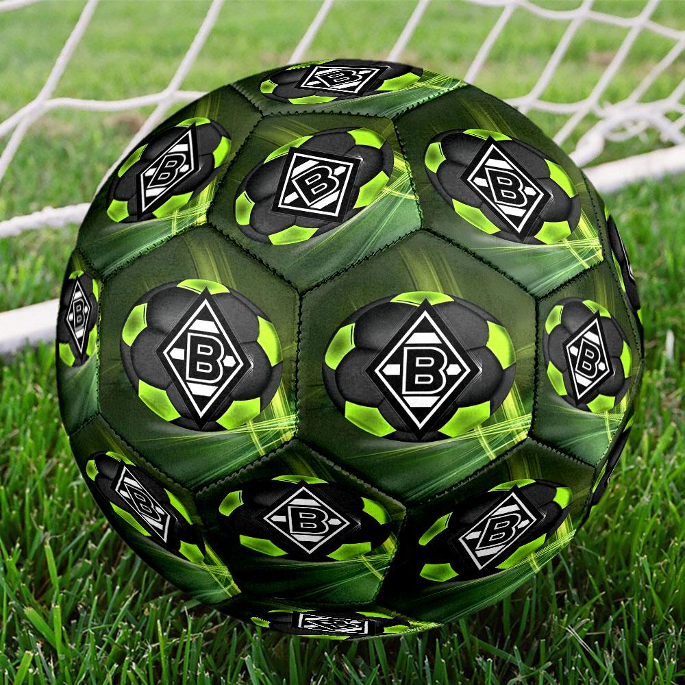 Borussia Monchengladbach Print Size 5 Soccer Ball, Standard Match Football for Sports Game and Team Practice, Ideal Gift for Soccer Fans
