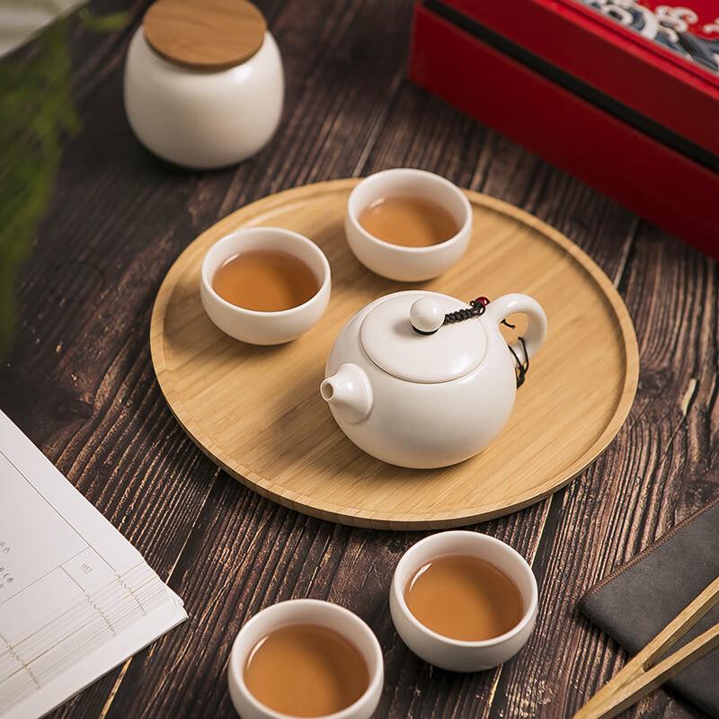 Ancient Style White Porcelain Xishi Tea Set