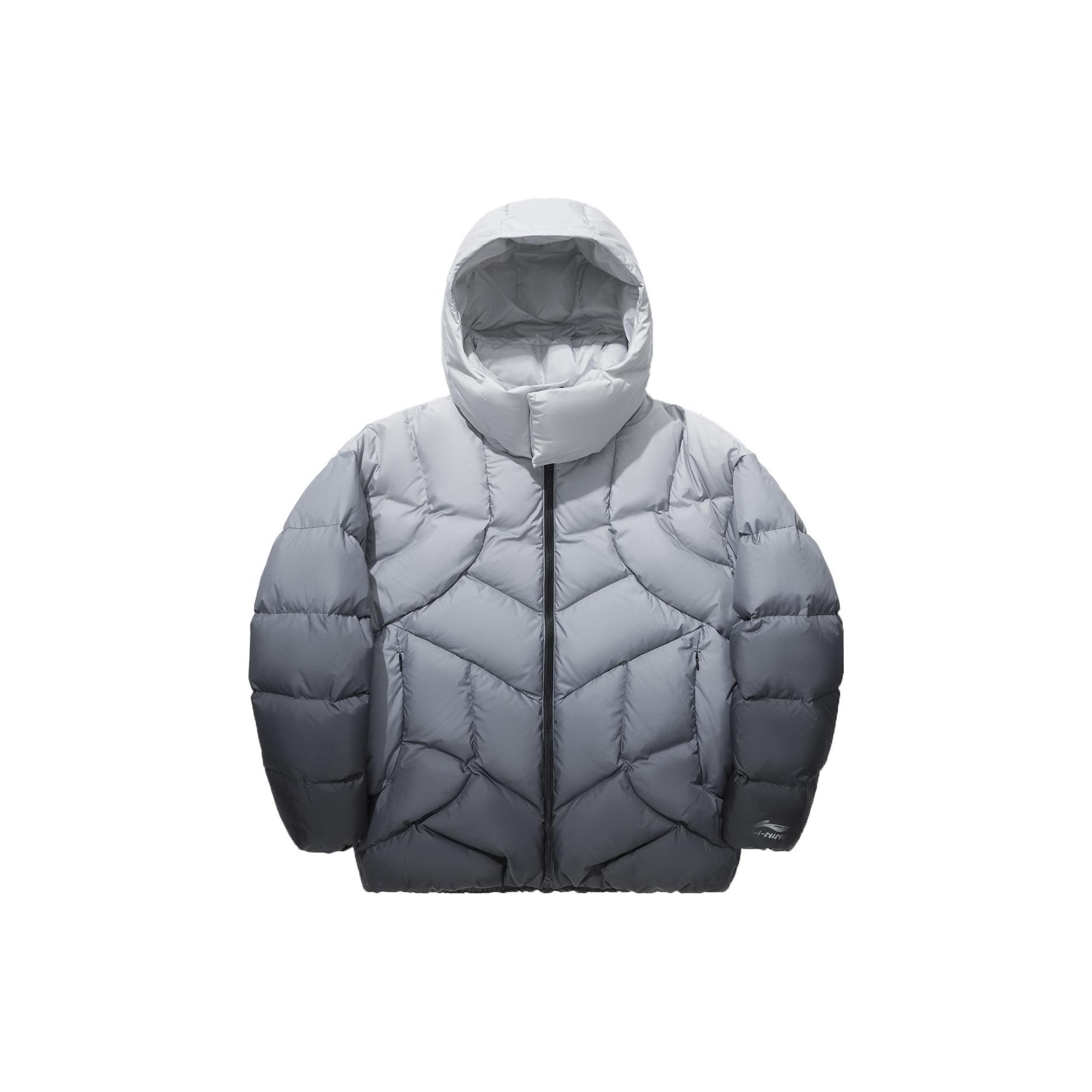Li Ning Down Jacket Unisex Gradient Antarctic Gray AYMT377-3 XXL