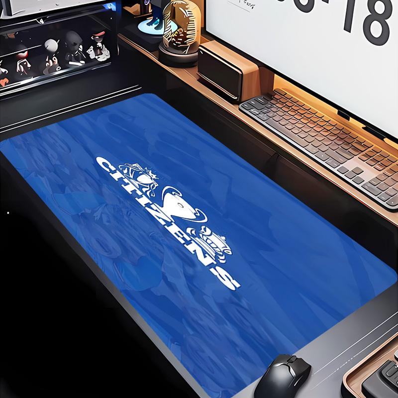 Manchester City Fußballclub Thema Premium Rutschfestes Mauspadd mit Genähten Kanten, Strapazierfähiges Gummi-Material, für Schreibtisch & Gaming Tolle Geschenke