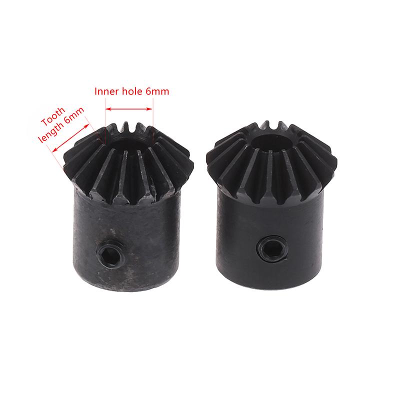 2Pcs 45# Steel 1M 15T Spiral Bevel Gear M1 Modulus 1:1 90 Degrees Differential Gear Bevel Gear Accessories