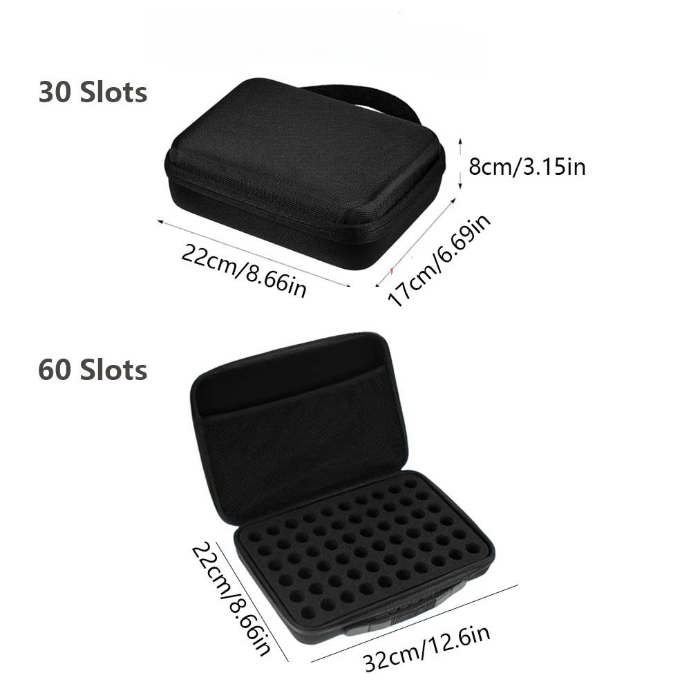 30/60 Slots Insulin Vial Storage Box Hard Case 10ml Insulin Case Large Capacity Wear-resistant Essentials Oil Case Travel