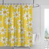 Home Shower Curtains Bathroom Decora Waterproof Fabric Non-Slip Bathmat Water Absorption Curtain Modern Nordic Simple Plant