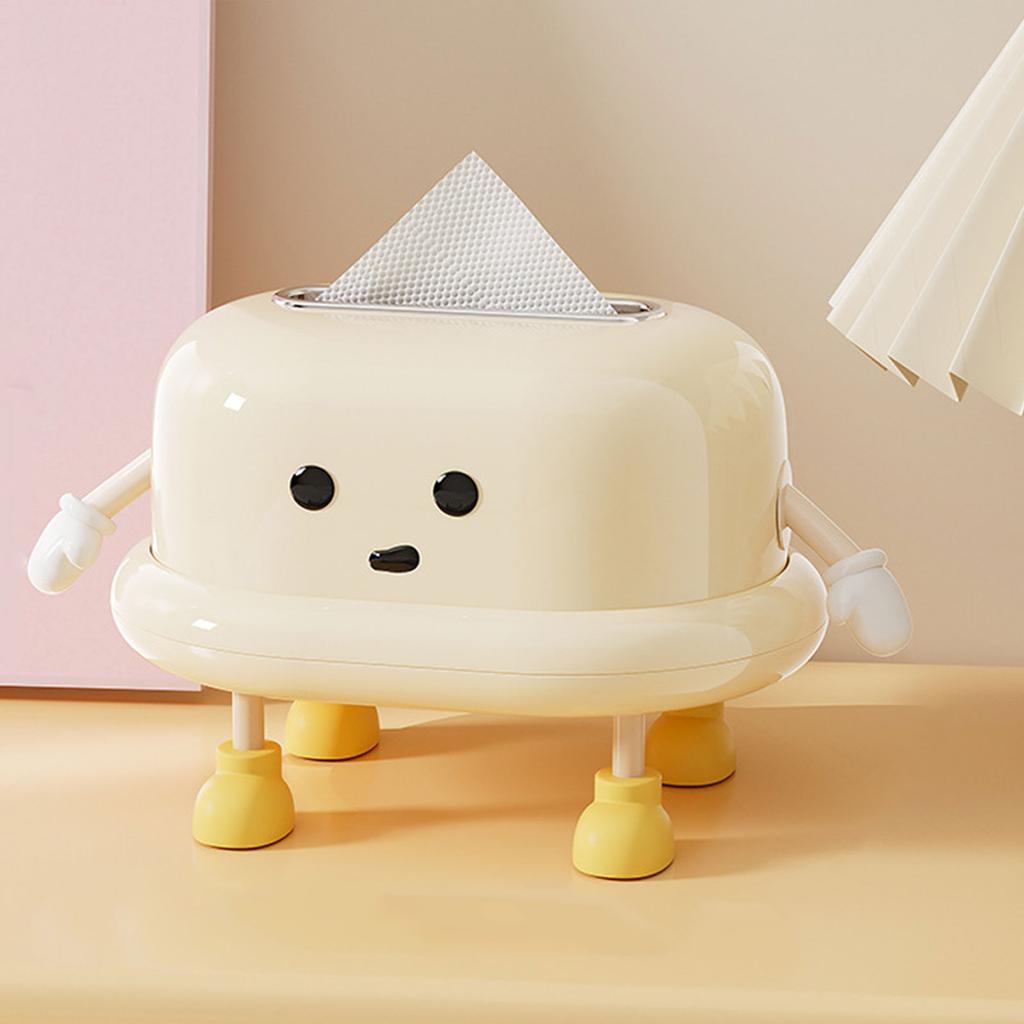 Creative Napkin Dispenser Spring Structure Tissue Box Cover Elegant Napkin Organizer Paper Towel Storage Container