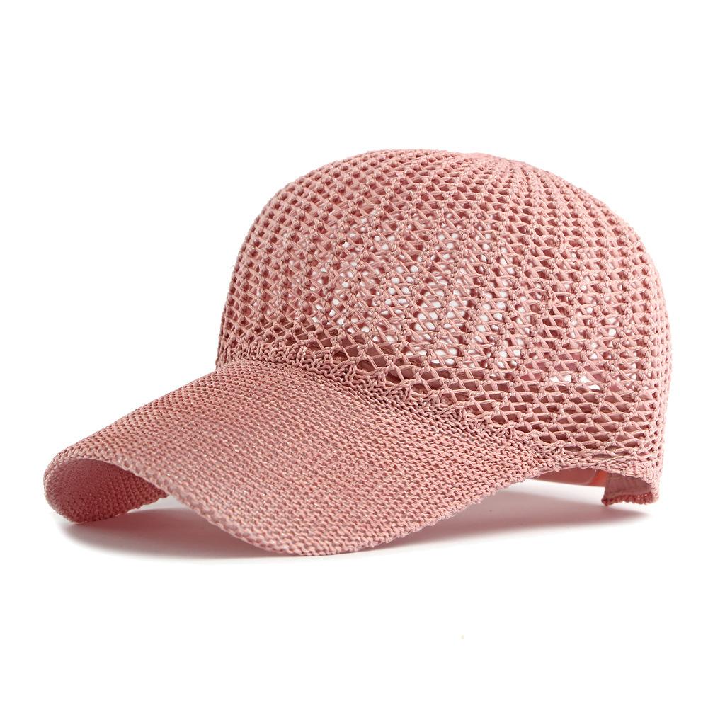 Summer Knitted Hollow Mesh Baseball Cap Women's Outdoor Sunscreen Hat Beach Cap
