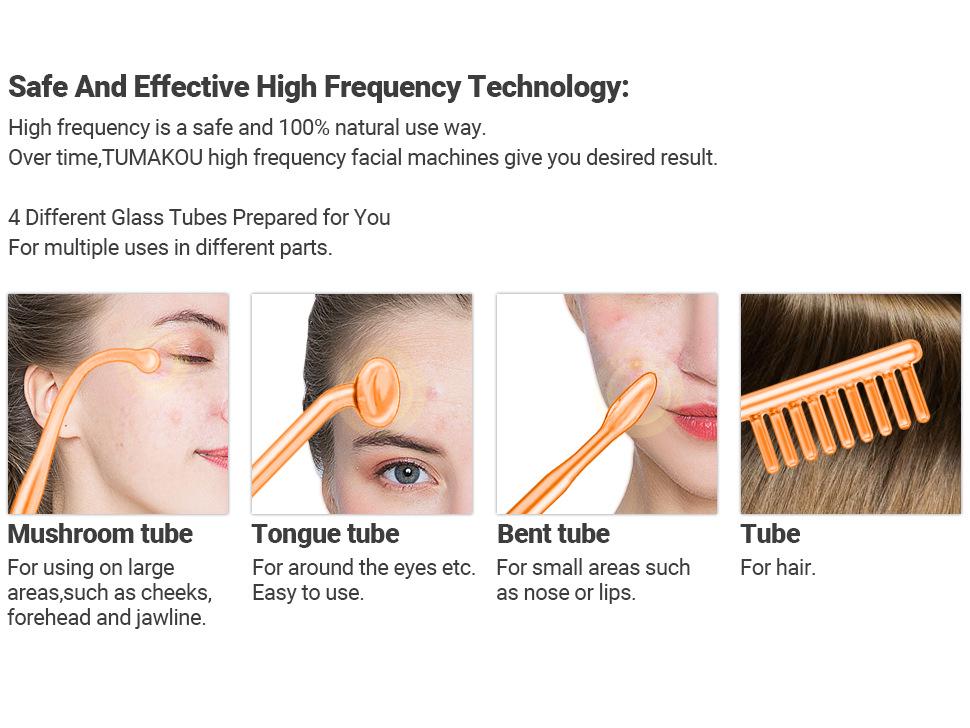 High-Frequency Electrotherapy Beauty Wand for Home Use