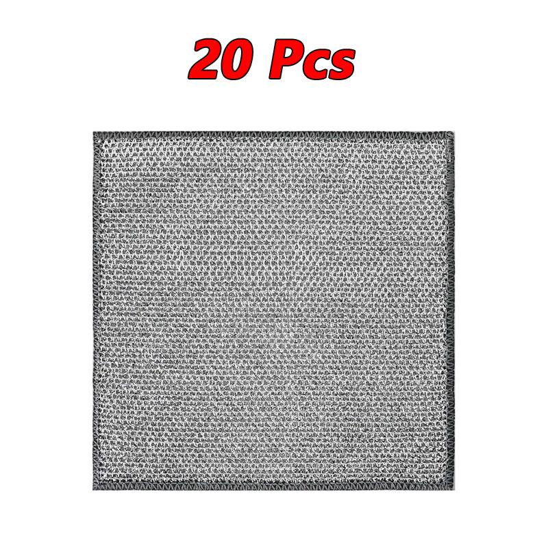 Rags For Kitchen Scrubber Wire Dishcloth Thickened Double-sided Metal Steel Cleaning Towel Pot Dish Washing Cloths Scouring Pads