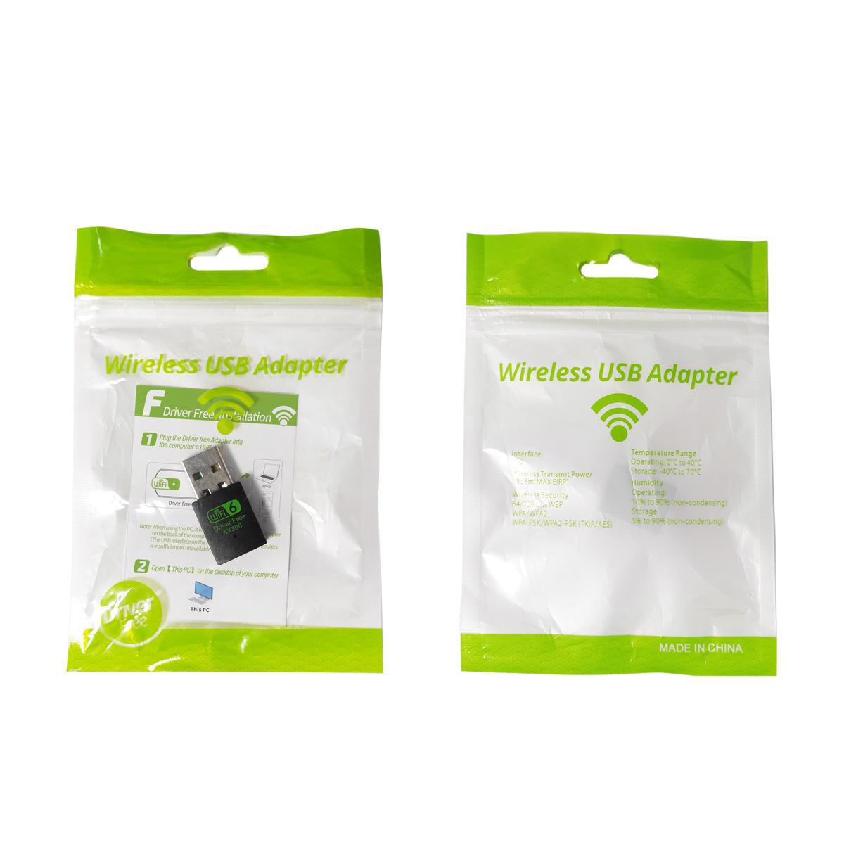 

Мережевий адаптер WiFi 6 USB: Бездротовий приймач 286M і передавач точки доступу без драйверів для настільного ПК/ноутбука. WiFi6 driver-free