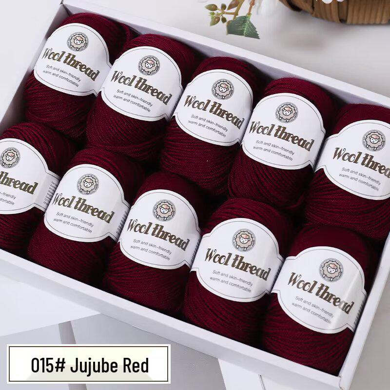 Wool Blend Yarn Ball - Medium Thickness for DIY Knitting Projects