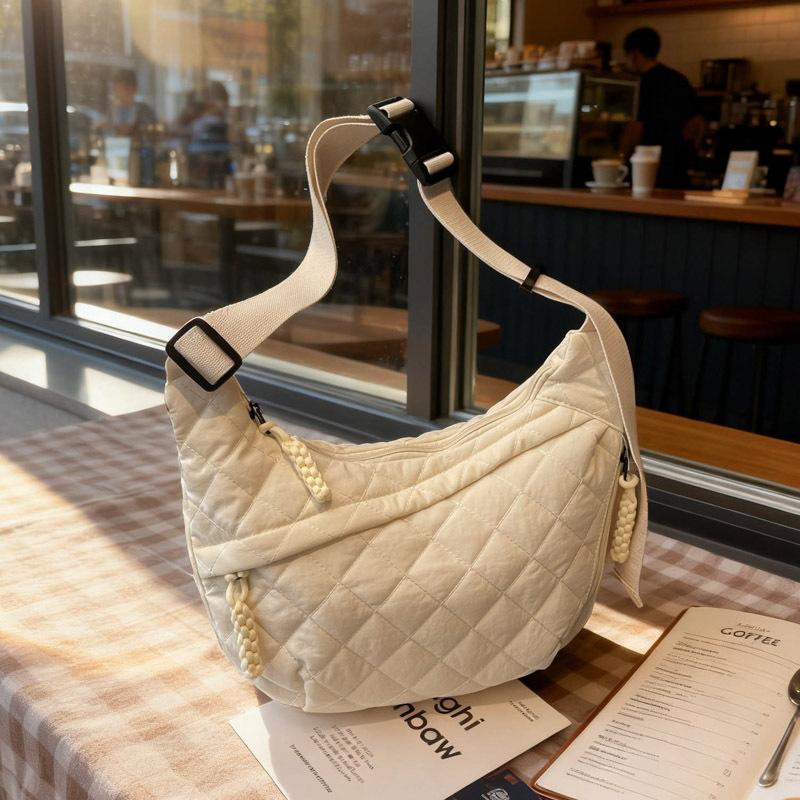 New Women Hobo Bag Large Capacity Crossbody Shoulder Bag Fashi Quilted Casual Tote Comfortable and Versatile Bags for Travel
