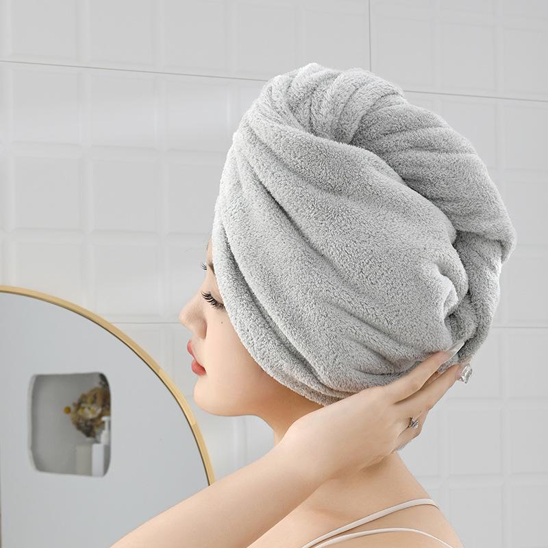 Microfiber Coral Fleece Quick-Dry Hair Wrap Towel