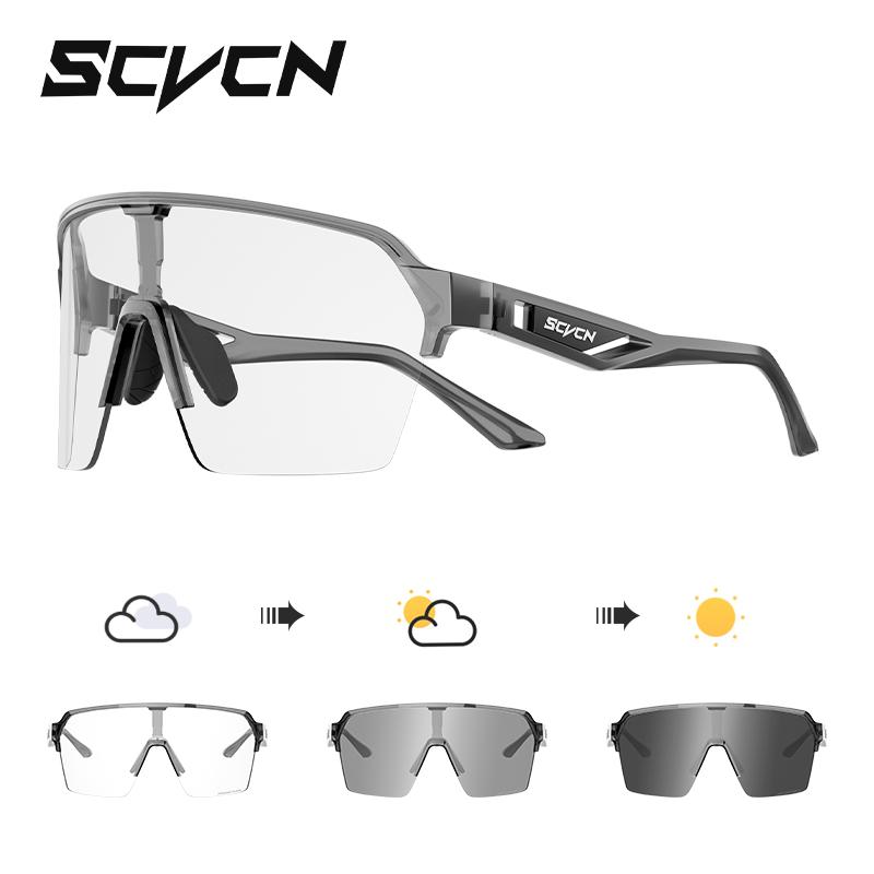 SCVCN Cycling Glasses Photochromic Sunglasses for Men Outdoor Sports Glasses UV400 Eyewear MTB Cycling Goggles Bicycle Women