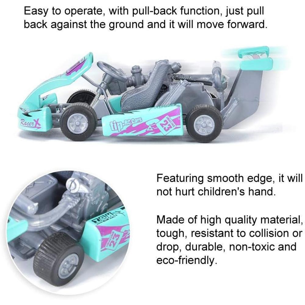 1/32 Scale Kid Model Car Toy, Baby Children Alloy Pull Back Racing Go-Kart Mini Car Vehicles Toys for Toddlers Boys Girls Christmas, New Year Gifts