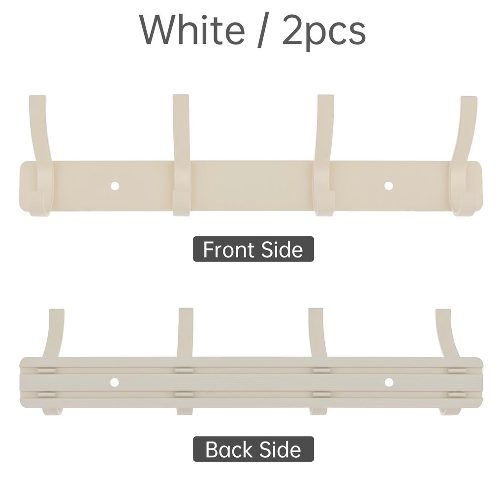 Aluminum 2pcs 10 Inch Arc Coat Rack 4 Hooks Each Wall Mount Heavy Duty Universal Space Saving