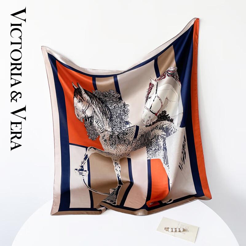 VICTORIA&VERA Mulberry Silk Printed Scarf