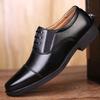 Security Dress Wedding Business Casual Breathable Trend British Men's Shoes Leather Shoes Men's Three Joints Business Casual Leather Shoes