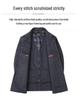 Men's Double-Faced Wool Blend Mid-Length Coat - Business Casual Down Jacket for Middle-Aged Dads