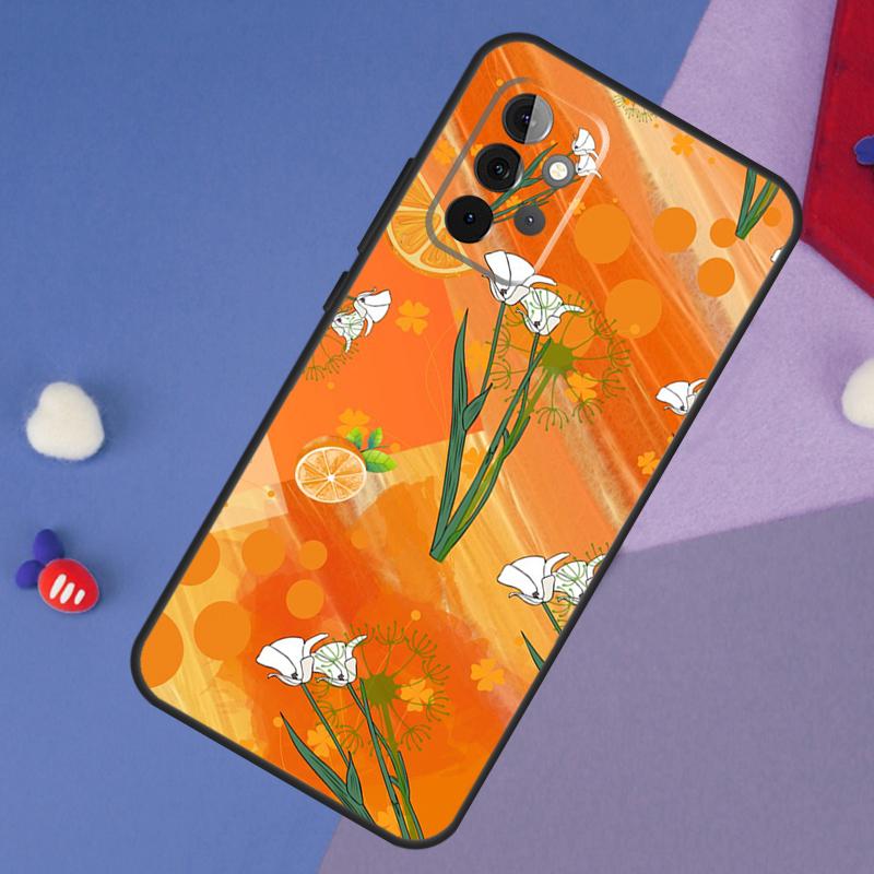 

Чехол с узором из апельсиновых цветов для Samsung Galaxy A14 A56 A36 A26 A16 A06 A54 A34 A12 A32 A52 A13 A33 A53 A15 A35 A55 Samsung A55