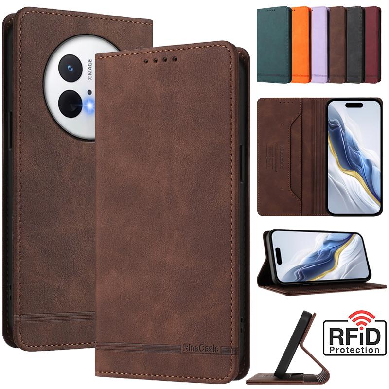 Leather Retro Anti-theft Wallet Flip Case For Huawei Mate 70 60 Pro Plus Mate70 Mate60 Case Phone Cover Magnetic Hasp Card Slot