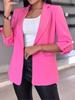 Elegant Women's Cardigan Blazer New  Autumn Winter Long Sleeve Casual Solid Color Coat Jacket For Women Slim Blazers