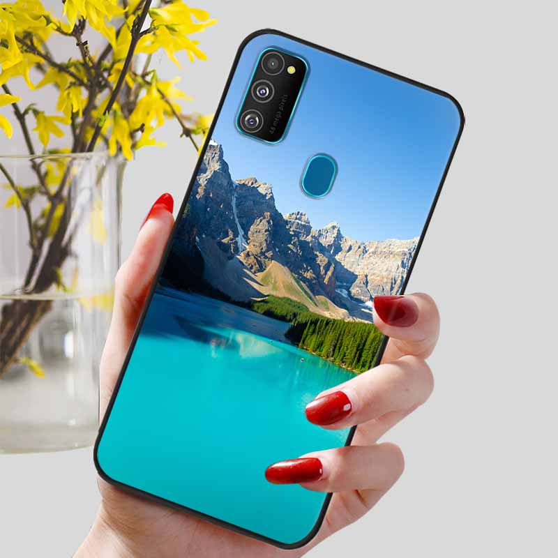 Funda para Samsung Galaxy M21 Funda Trasera de Silicona TPU Suave para Fundas de Teléfono Galaxy A21S M30S M31 M 21 M21S M31S Carcasas Negras Coques
