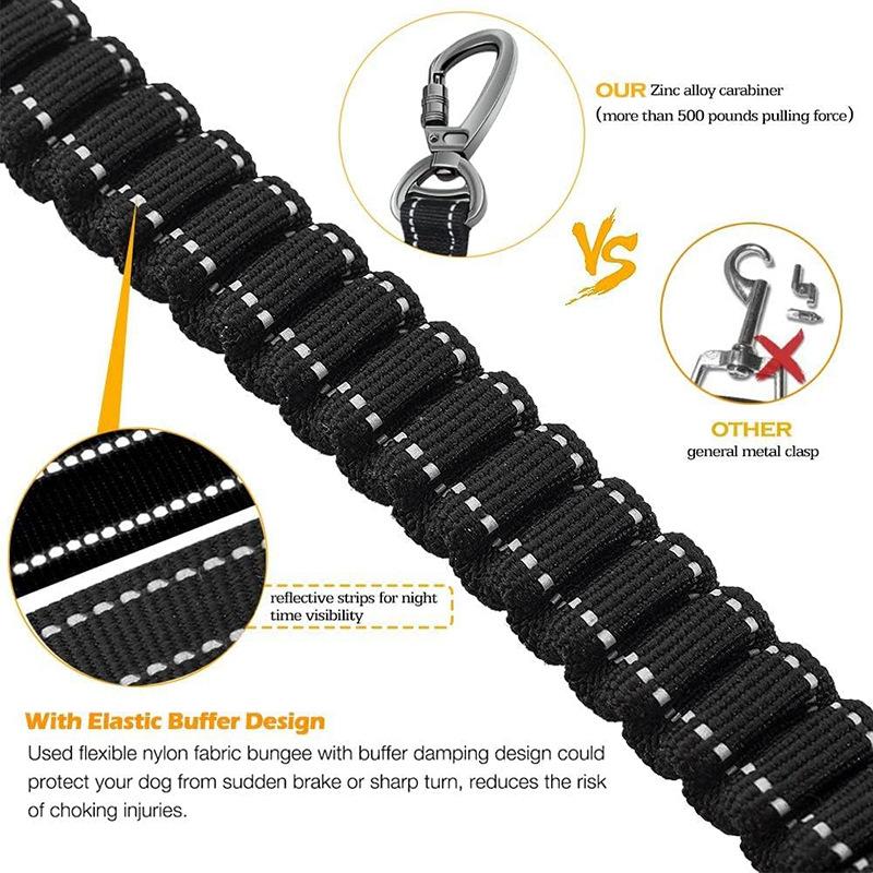 Pet Dog Leash Medium and Large Dog Tactical Safety Leash Frog Buckle Hasp Reflective Explosion-proof Dog Leash