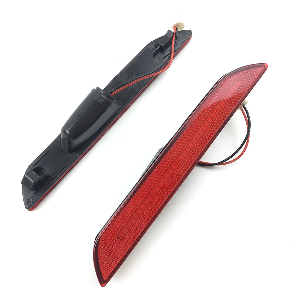 2Pcs Red Side Light Smoked For Ford Mustang 2015 2016 2017 2018 LED Rear Side Marker Reflector Lights Lamps Bumper Signal Light