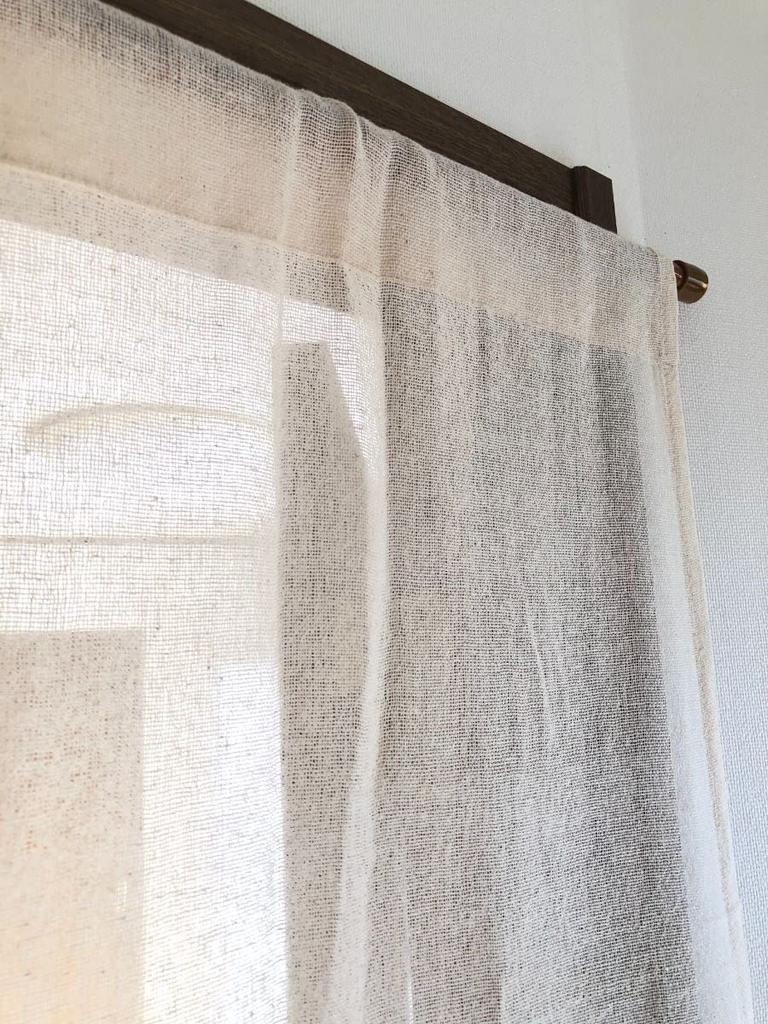 Curtain curtain made of natural room light and gauze 150cm Indian cotton material, 100% cotton, divider, plain, simple, soft, fluffy, type, long,