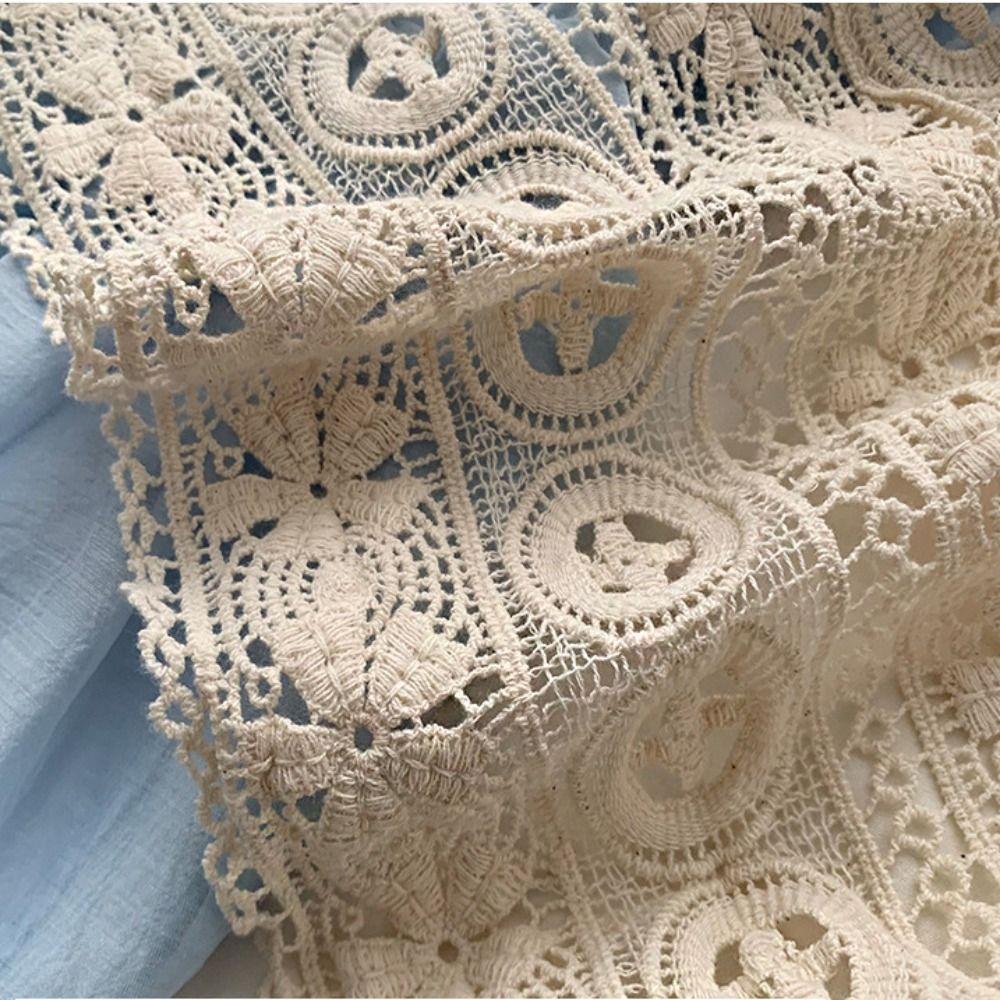 White Lace Triangle Scarf Fake Collar Flower Scarves Elegant Hip Scarf  Female