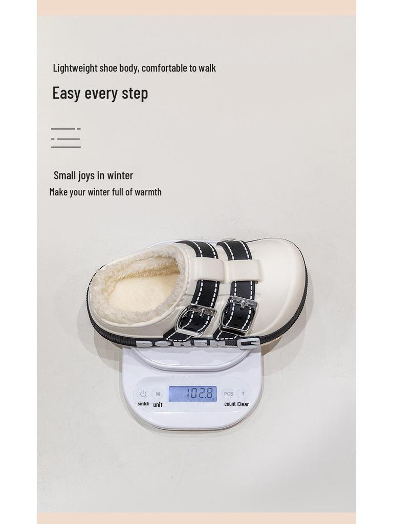 EVA Kids' Waterproof Cotton Slippers - Warm, Retro, Indoor/Outdoor Wear