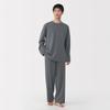 MUJI Smooth Knit Long Sleeve Loungewear Set Charcoal Size L Men's (FB0ZJA5A), Gray,