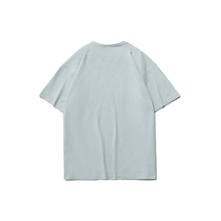 Li Ning Sport Fashion Series Planet Letter Print Round Neck Short Sleeve T-Shirt Men Tops Mist-Blue AHSR161-5