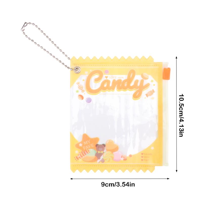 Cartoon Transparent Pvc Dustproof Storage Bags Doll Display Bag With Keyring Mini Mystery Box Dolls Organizer Pouches