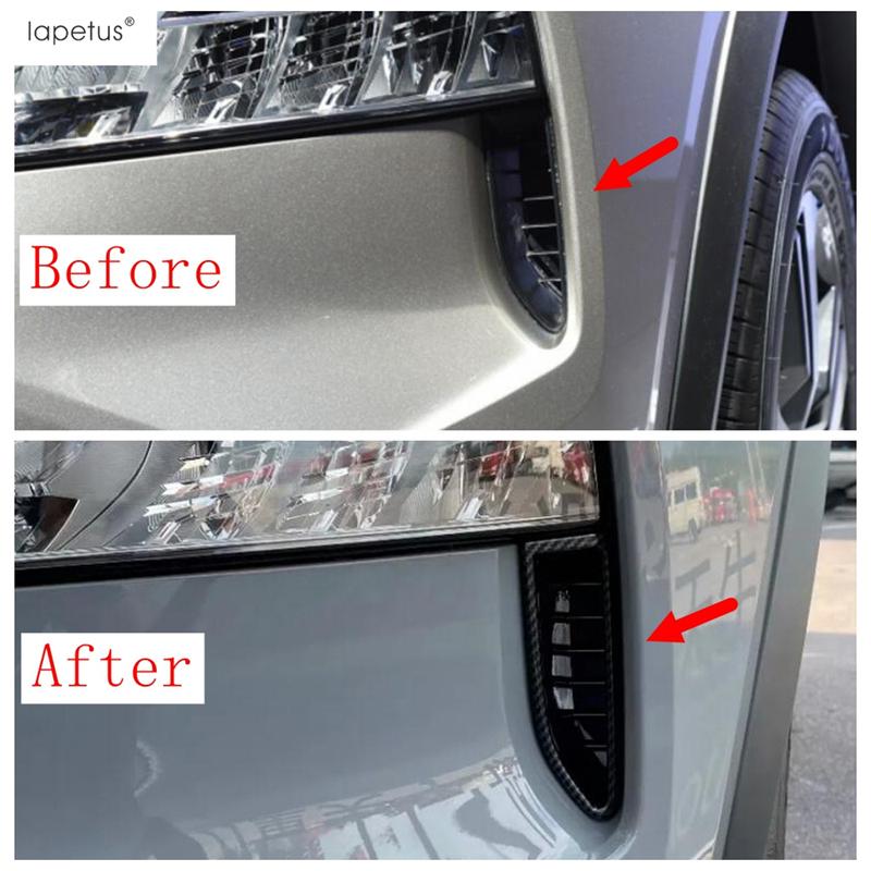 For Nissan X-Trail X Trail / Rogue T33  - 2025 ABS Chrome Red Car Front Bumper Trim Air Vent Outlet Grille Cover Accessories