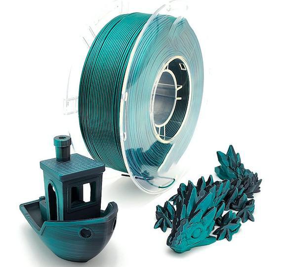 1KG 1.75mm PLA Silk Dual Color 3D Printer Filament Multiple Extruded Plastic Rods Including PETG Nylon Available Materials PPA