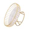Elegant Hollow Design Fruit Basket Practical Metal Wire Fruit Tray High Foot Baking Paint Fruit Bowl Table Centerpiece