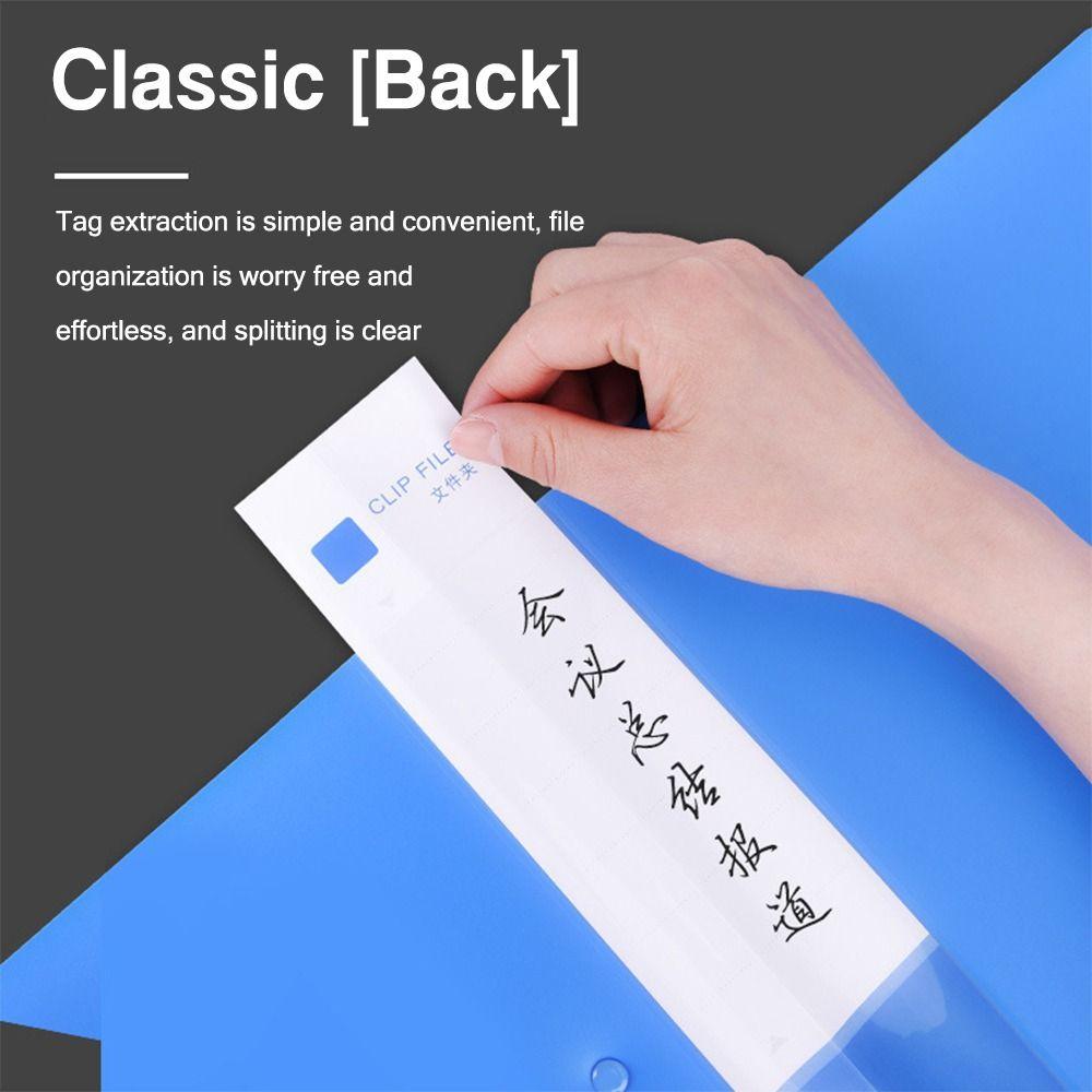 PP A4 File Folder Single Clip/Double Clips Archives Binder School Office