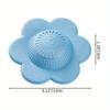 1PC Silicone Hair Catcher Drain Cover No Electricity Needed with Suction Cup Plastic Hair Blocker for Bathtub and Shower