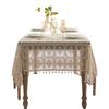 Luxury Style Tablecloth, Elegant Hollow Lace, Non-Slip Dustproof Dining Table Cover, Durable Fabric For Home Use, Wholesale