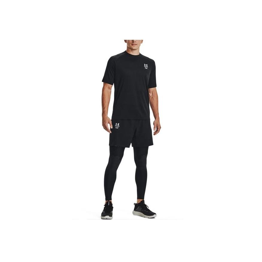Under Armour Armour Logo Printed Training T-Shirt Men Tops Black 1372607-001