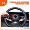 Red Soft Carbon Steering Wheel Emblem Ring Trim For BMW 5 Series G60 i5 2024+