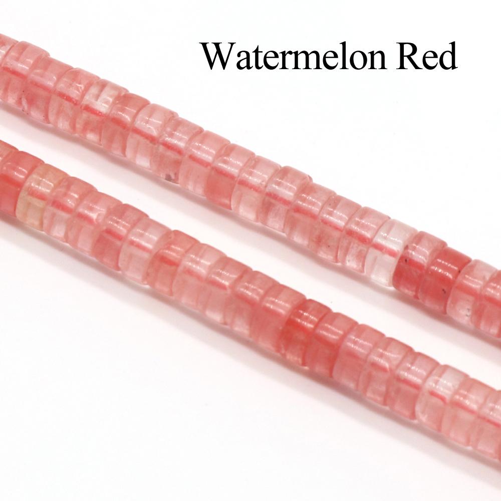 1 Strang, Heilkristallperlen, Runde Scheibe Naturstein Edelsteine Lose Abstandshalterperlen für Schmuckherstellung DIY Halskette Armband Fußkettchen Zubehör