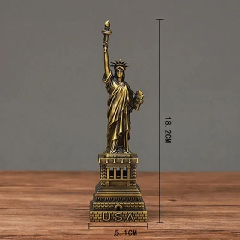 

Металева модель Статуї Свободи – Сувенірна фігурка Нью-Йорка для прикраси дому Height 18cm сірий