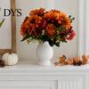 Realistic Silk Flowers for Wedding Centerpieces Sunflower Artificial Flowers, Fake Bouquet Home, Rustic Faux Arrangements Table Decor Fabric