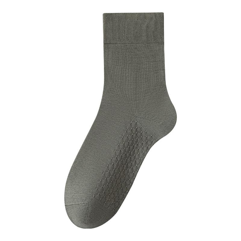 

Мужские весенне-осенние однотонные хлопковые антибактериальные влагоотводящие дышащие бесшовные массажные носки с низкой посадкой 1 pair армия зеленый