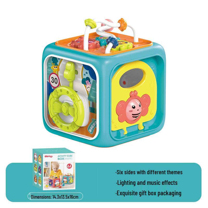 Multifunctional Children s Smart Six-Sided Interactive Playhouse with Pat-Pat Drum